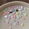 50 Pcs Resin Mini Colorful Flower Art Nail Decorate 3D Flowerappliques Diy Nail Art Decor Accessories Crafts