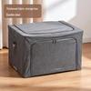 Extra Large Cationic Fabric Storage Box with Clear Window, Thickened, Foldable, Moisture-Proof Double Door Design
