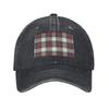 Stewart Dress Scottish Tartan Baseball Caps Fashion Denim Fabric Hats Outdoor Casquette Sports Baseball Cowboy Hat for Unisex Women
