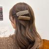 New Fashion Fabric Plaid Side Hair Clips Women Korean Coffee Color Geometric BB Clip Hairpins Hairgrip For Girls Kids Hair Accessories