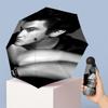 Elvis Presley Gedruckt 5?Mini-Schirm falten 8?Rippen Winddichter Kompakter Regenschirm Für Damen Tasche Tragen