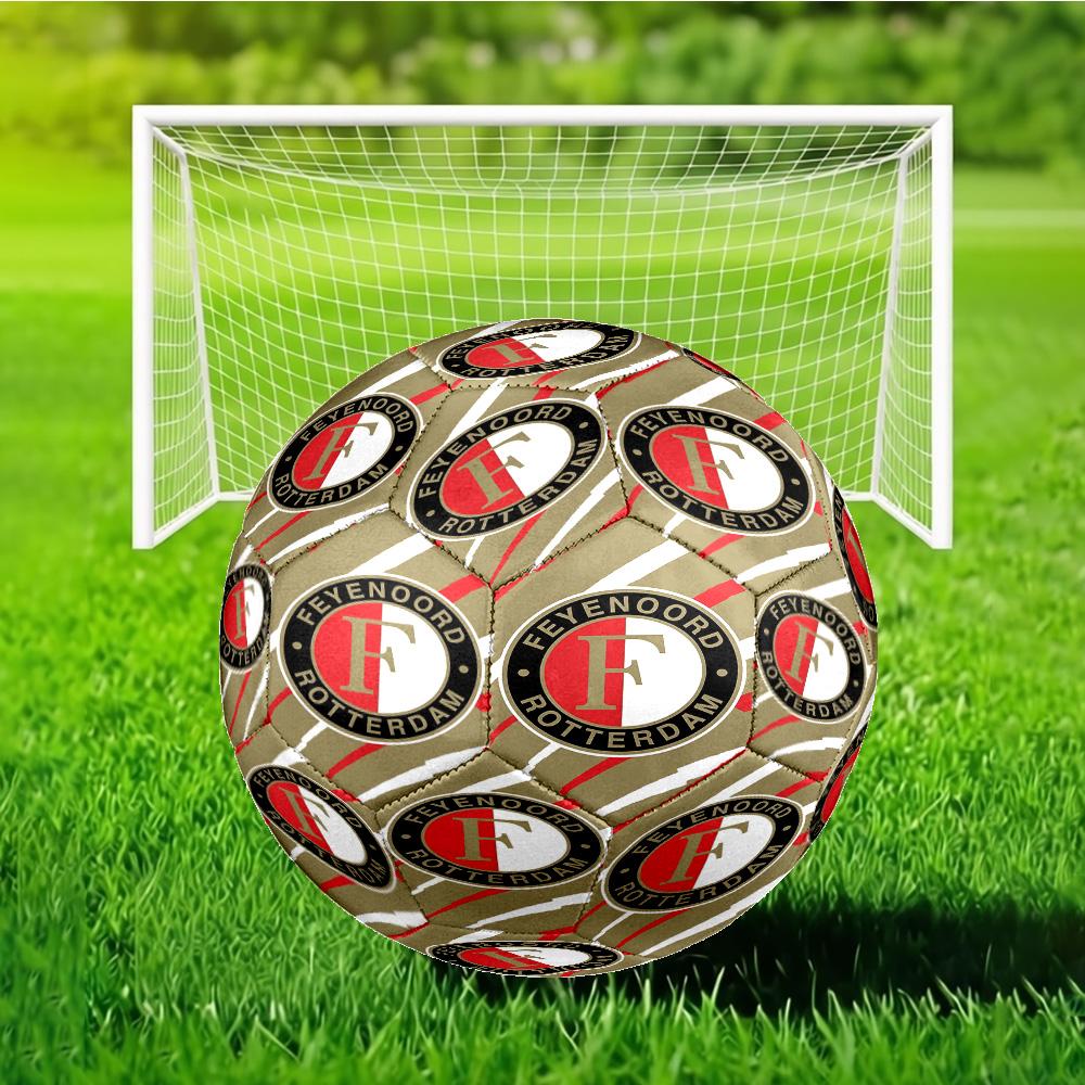 Feyenoord Rotterdam Crest Size 5 Soccer Ball, Suitable for Training and Matches, High-Elasticity, Wear-Resistant Material Gift for Fan
