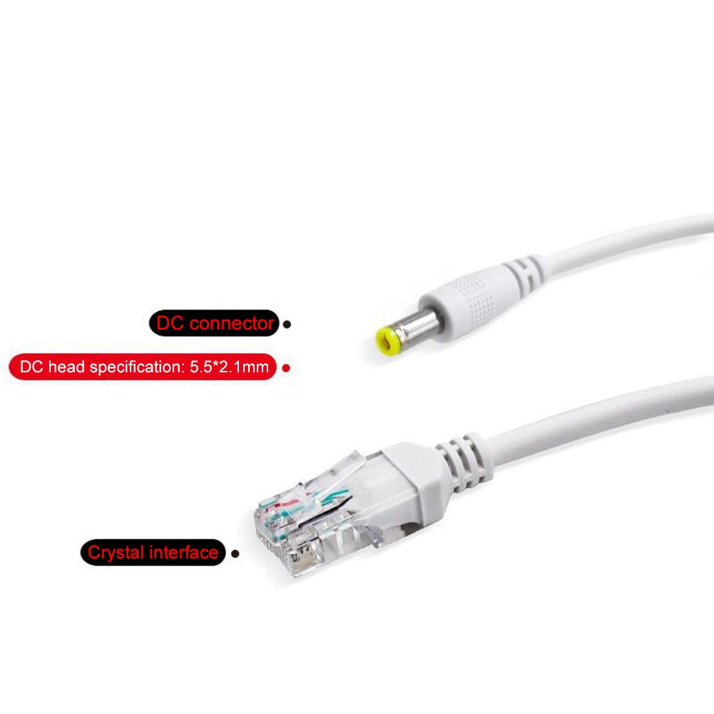 48V auf 12V POE Splitter Wasserdichtes Video- und Stromadapterkabel IEEE802.3af/at Konform für IP-Kamera AP Voip-Telefon und Mehr