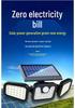New Rotatable LED Solar Wall Lamp - Three-Head, Waterproof, Motion Sensor, Outdoor Courtyard and Street Light