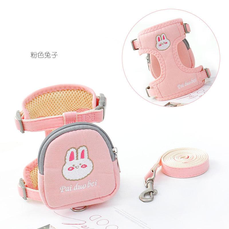 Dog Leash Small Dog Undershirt Chest Strap Teddy Anti-Breakaway Dog Walking Leash Small And Medium-Sized Pets Applicable