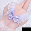 Hot Sale Women's Sexy Hollow Out Thong Lingerie Open Crotch Underwear Lady's Crotchless Lace Panties With Bow Plus Size