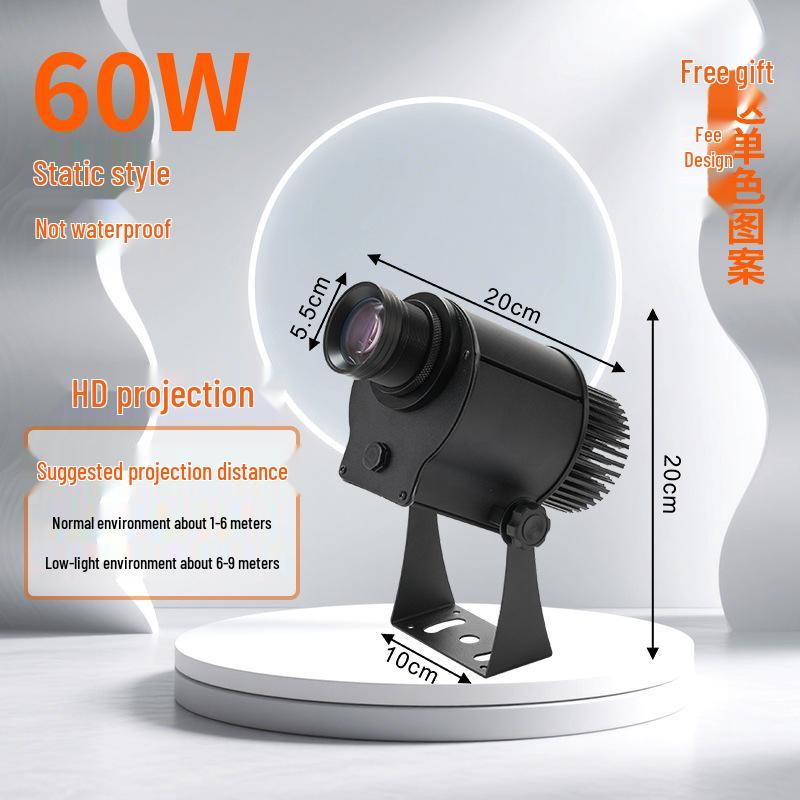 Waterproof Outdoor Logo & Text Projector Light for Shop Facades & Walls