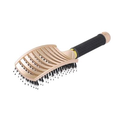 Spazzola in Setole di Cinghiale Pettine per Capelli Curvo Ventilato per lo Styling Spazzola Districante per Capelli Spessi Massaggio Spazzola per Asciugatura a Soffio Spazzola Pettine per Capelli