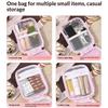 Transparent Travel Cosmetic Bag Portable Mini Waterproof Cosmetic Lipstick Bag Large Opening With Zip Outdoor Clutch Bag