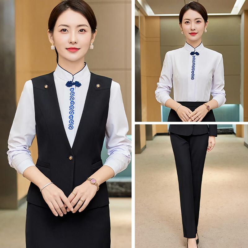 Women s Chinese Style Vest Suit Uniform XL