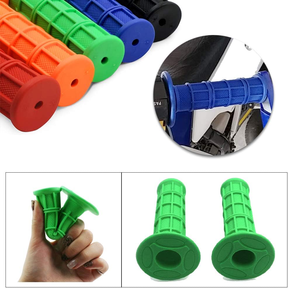 Worldmotop Motorcycle Handlebar Grips Non-Slip Soft Rubber Grips Handlebar With 7/8" 22Mm 24Mm Replacement For All Off Road ATV Dirt Bike, Bike