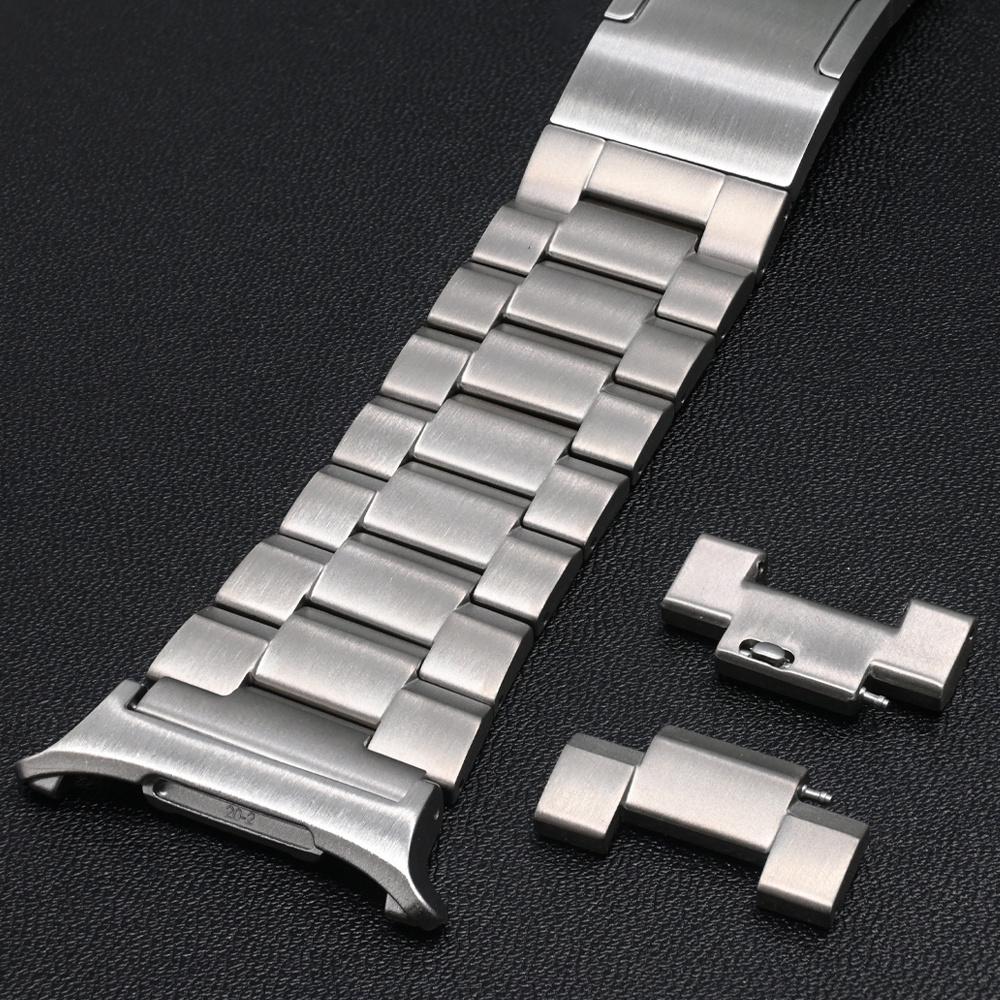 Watch Band for Samsung Galaxy Watch8 44mm/40mm/Watch8 Classic 46mm Titanium Alloy 3-Bead Wrist Strap