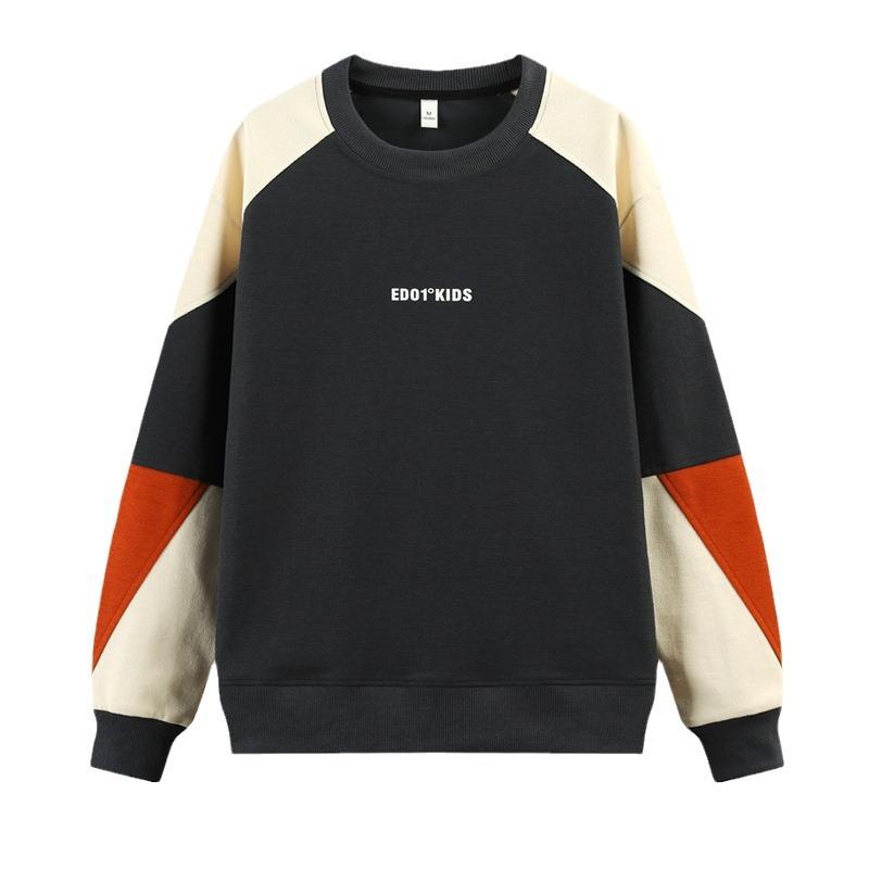 Herren Neu Frühling und Herbst Sweatshirt Trendig Locker Jugend Student Langarm T-Shirt Herren Freizeit und Vielseitig