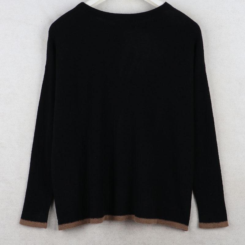 Sunshine House Autumn and Winter Export European and American plus Size Women's Clothes round Neck Loose Long Sleeves Knitwear Wool Blend Sweater