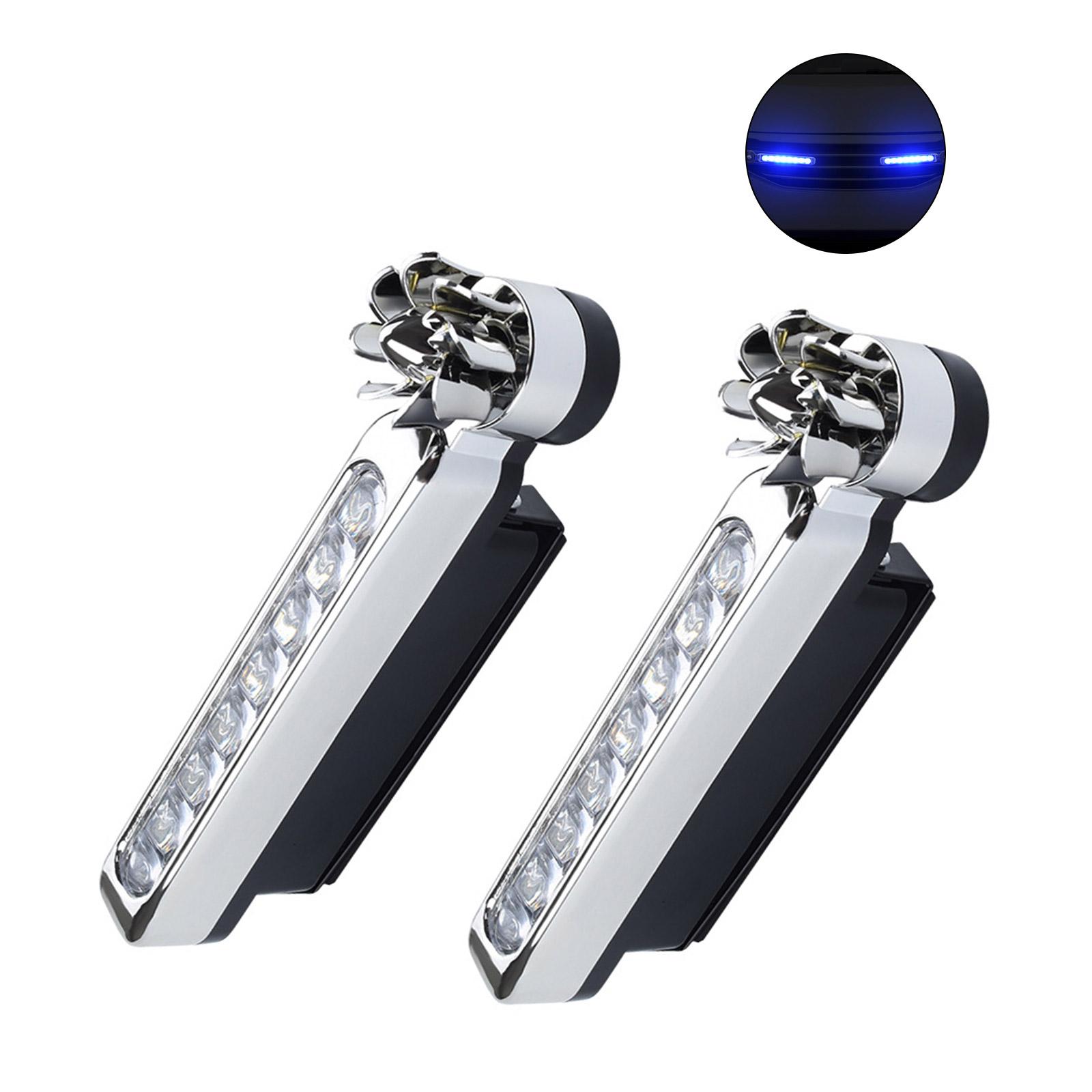 

Светодиодные фонари на ветряных двигателях Универсальные светодиодные ветряные автомобильные сетчатые фонари для автомобильных радиаторов Простая установка Батарея не требуется 3