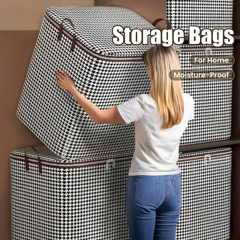 Large Capacity Storage Bags Foldable Clothes Storage Box Closet Organization Under-Bed Storage Closet