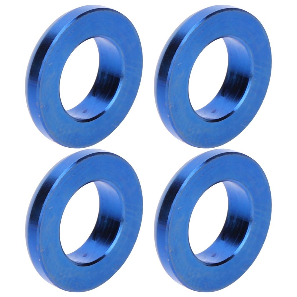 4Pcs Mountain Bike Titanium Alloy Screw Bolts Spacers Brake Caliper Gasket M6 Blue