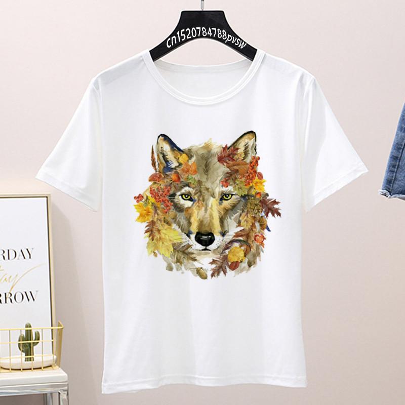 Women's T Shirt Fashion Casual Harajuku 90S Tshirt Women Casual Animal Tshirt Streetwear Female Graphic Cute Top Tees