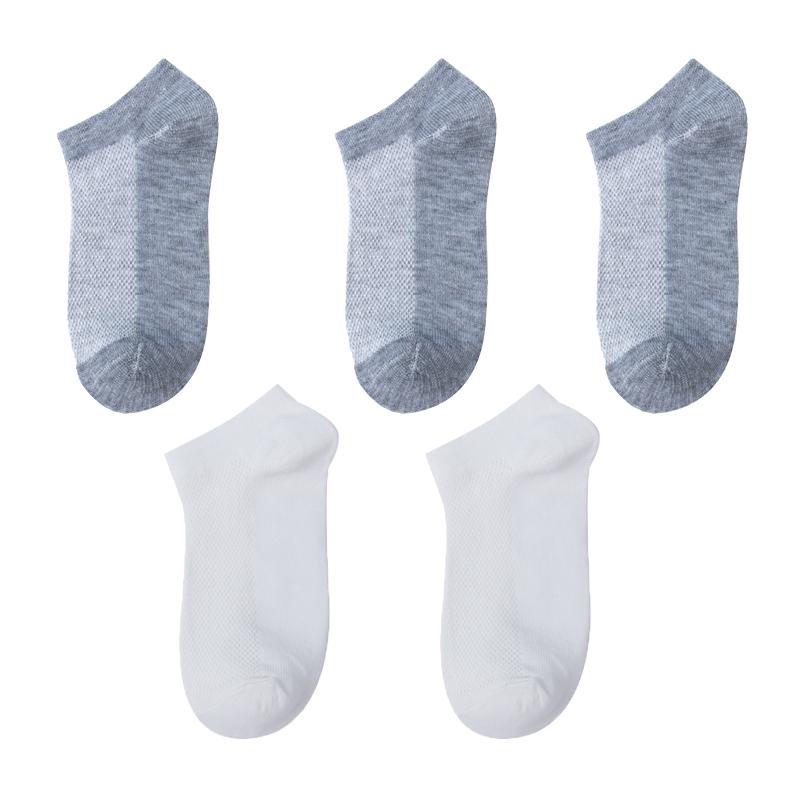 5/10Pairs Women Socks Breathable Sports Socks Solid Color Boat Socks Comfortable Soft Cotton Unisex Ankle Socks