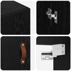 Wall Cabinet Set 2 Pcs Black Oak Effect 69.5 X 34 X 90 Cm