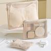 Travel Makeup Storage Bags Mesh Coin Purse Simple Portable Mini Bag Multi-Purpose Square Bag Double-Layer Zipper Card Holder