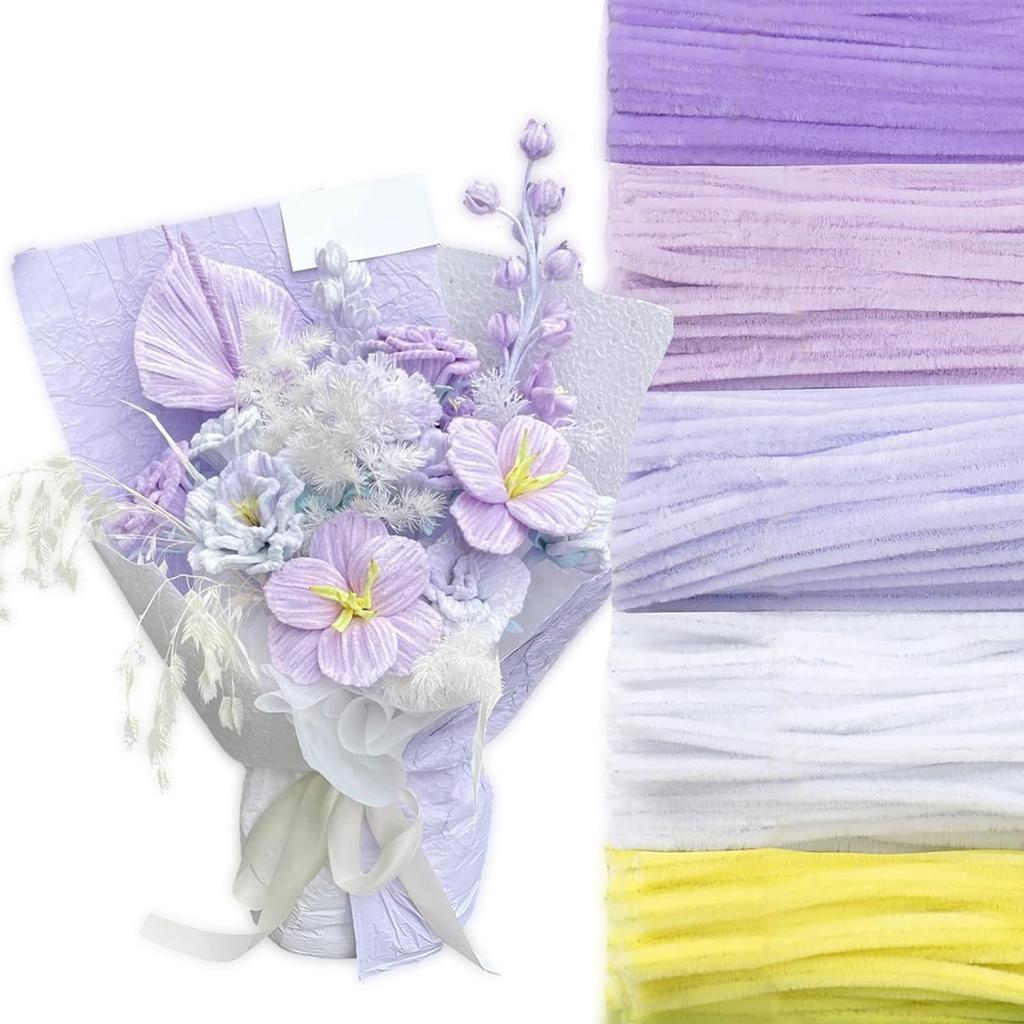 500/600 Pieces Pipe Cleaners Chenille Stems 12 Inch Craft Supplies Bulk for DIY Art and Craft Projects Creative Gift