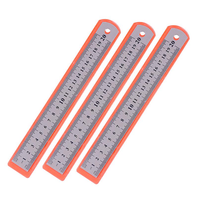 Stainless Steel 0.5mm Thick Ruler: 20cm & 30cm Metal Measuring Tool