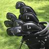 12PCS Golf Club Head Covers Pu Golf Cap Hardcore PU Cap Iron Steel Golf Club Cover 3, 4, 5, 6, 7, 8,
