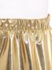 Herren Metallic Jazz Dance Hosen Elastischer Bund Design Halloween Mottoparty Bühnenauftritt Hosen