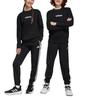 Adidas Long Pants With Drawstring Elastic Waist Soft Comfortable Fashionable Breathable Kids bottoms Black JD6500