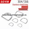 304 Stainless Steel D-Shaped & Triangle Ring Accessories for Clothing, Bags, and Hats