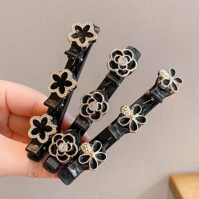 2 stuks Luie Haarvlecht Artefact Pony Clip Voorhoofd Zijhaar Opruimen Haarspeld Vrouwelijk Kort Haarspeld Hoofddeksel Haar