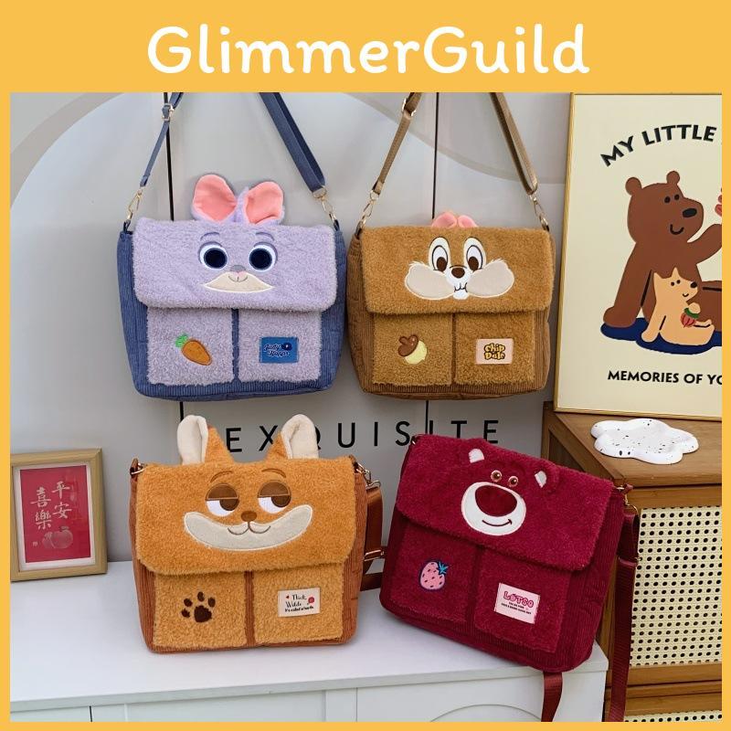 Hopps Judy Lotso Nick Wilde Plush Cartoon Shoulder Bag With Inner Storage