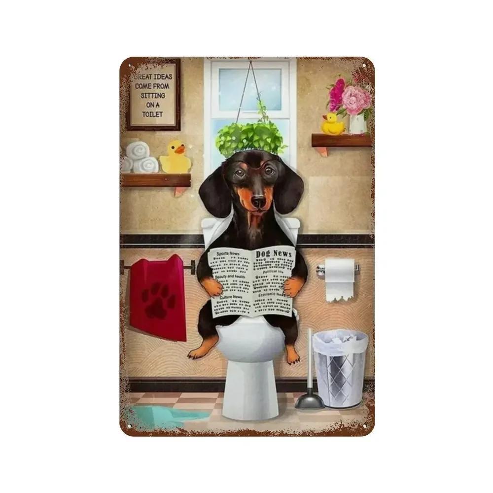 1Pc Vintage Funny Dachshund Dog Doberman Metal Aluminum Signs Napkins My Lord Metal Poster Dachshund Art Metal Plaque Wall De
