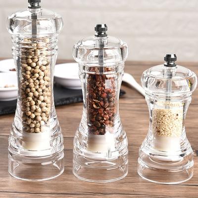 Spice Mill Salt and Pepper Grinder Refillable  Shaker Manual Herbs Grinder Adjustable Ceramic Rotor Kitchen Tools