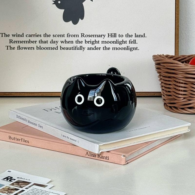 High-value birthday gift, cute Siamese cat ceramic mug, gift box for men, women and sisters and children