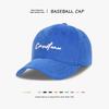 Baseball cap for women, hard top, big head circumference, small face, versatile embroidered letters, sunscreen, peaked cap for men