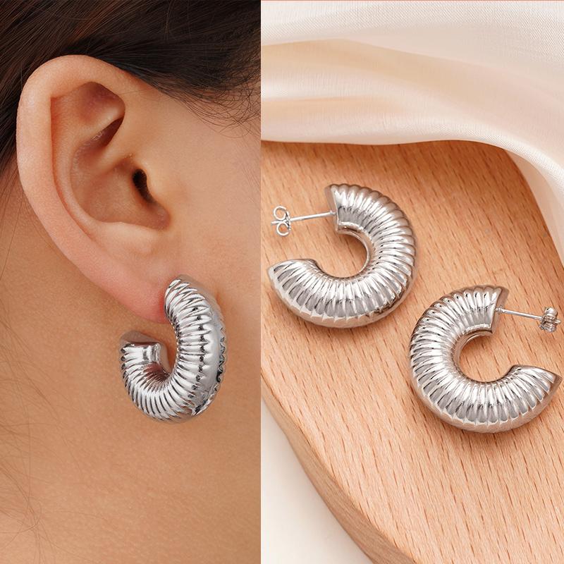 Huitan Fashion Water Drop Earrings for Women Metal Gold Color/Silver Plated Jewelry for Female Daily Wearable Accessories Gift