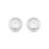 925 Sterling Silver Earrings with Brilliant Cubic Zirconias, Rhodium Plated - Indispensables Small