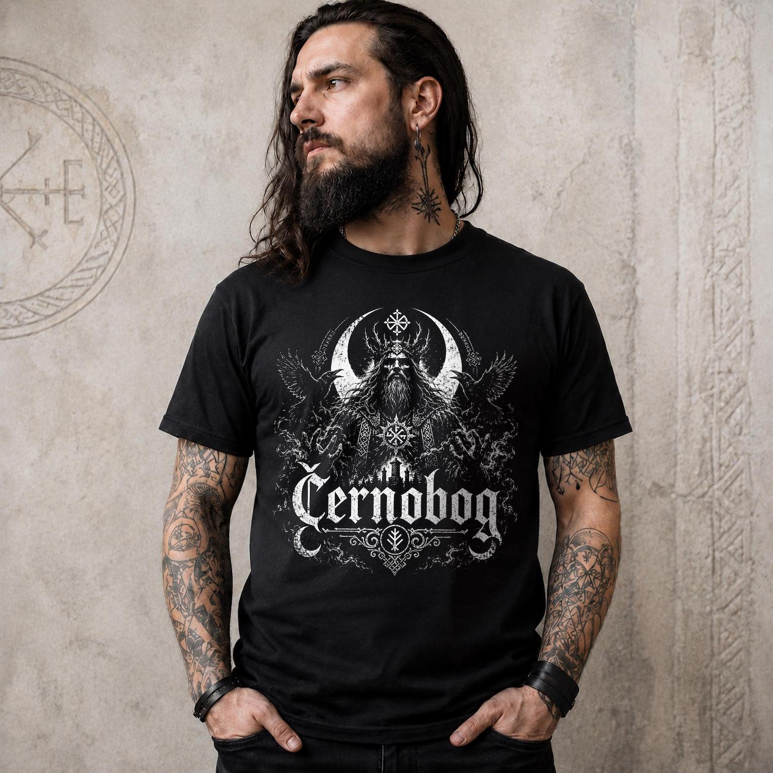 Chernobog Shirt: Slavic God T Shirt | Slavic Mythology Tee | Pagan Gothic Witch Gift | Dark Deity Unisex Tee | Slavic Folklore Fan Gift L