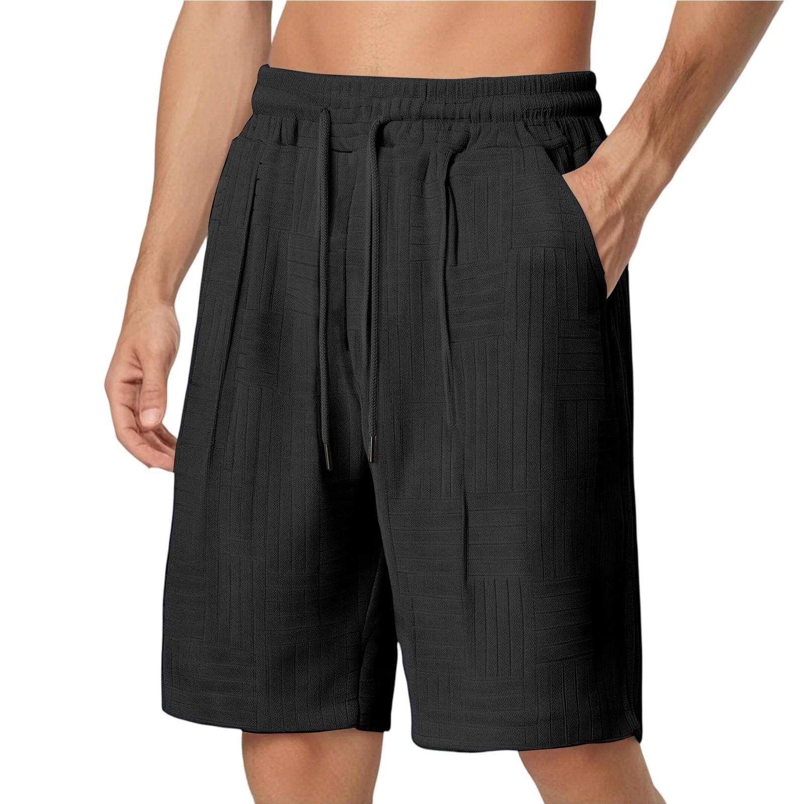 

Мужские летние повседневные, свободные, спортивные, универсальные шорты и брюки XXL чёрный