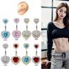 Liebe Zirkon Bauchnabelring Strass Körperpiercing Schmuck Doppelherz Bauchnabelring Mädchen