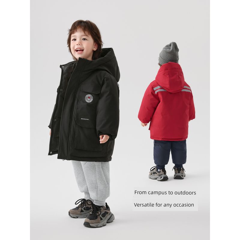 Right European Style Boys' Winter Sports Waterproof Thickened Cotton Jacket 2025 New Winter Coat Children's Clothing Baby Top