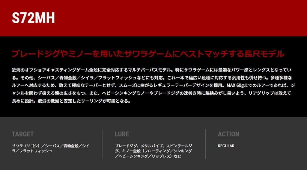 tailwalk Rod Boat Gamer SSD S72MH