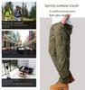 Men's Multi-pocket Cotton Cargo Pants: Spring/Autumn Loose Fit