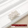 Ivory White Zinc Alloy Minimalist Round Pull Handle for Cabinets and Drawers