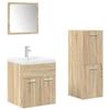 VidaXL Bathroom Furniture Set 4 Pcs Sonoma Oak, Bathroom Cabinet, Toilet Storage Cabinet, 3325026