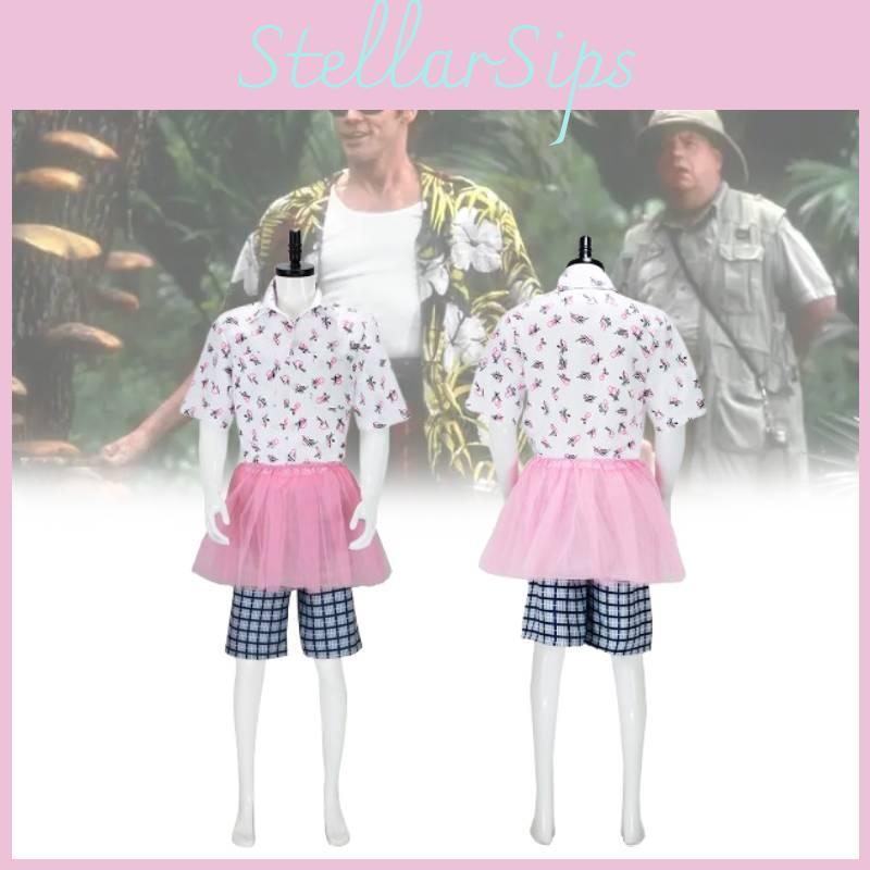 Set Costume Ace Ventura Detective degli Animali con Miscela di Poliestere per Halloween Cosplay