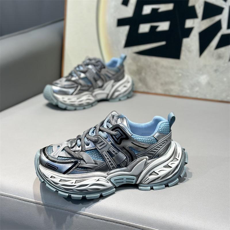 Summer New Low-top Mesh Breathable and Comfortable Casual Thick-soled Lace-up Dad Shoes Dl