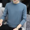 Spring Autumn Men Fitness Top Slim Fit Round Neck Stretchy Long Sleeves Solid Color Pullover Fitness Sport Top Winter Bottoming Clothes